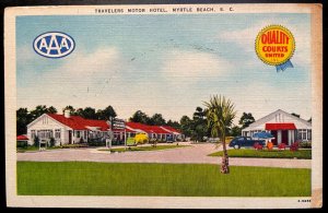 Vintage Postcard 1930-1945 Travelers Motor Hotel, Myrtle Beach, South Carolina