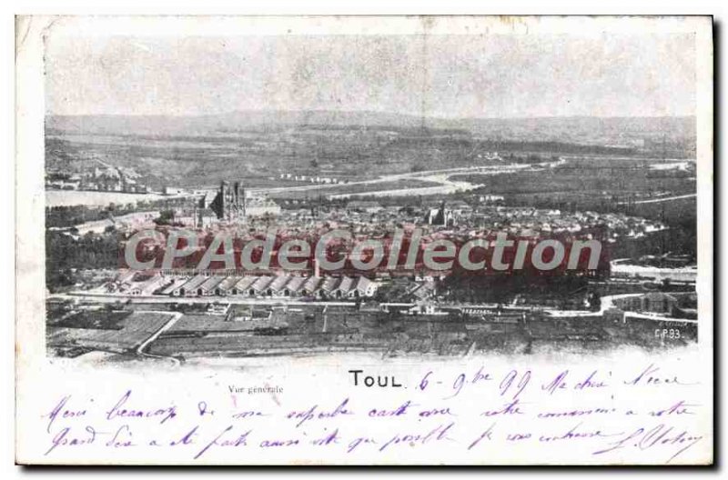 Old Postcard Toul Vue Generale