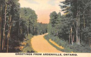 Ardenville Ontario Canada Scenic Roadway Greeting Antique Postcard K97445