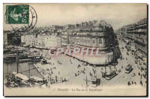 Postcard Old Marseille La Rue de la Republique