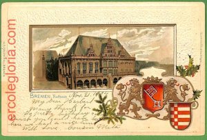 ah1311 - GERMANY - VINTAGE POSTCARD Postcards - Bremen - 1904 - Embossed-
