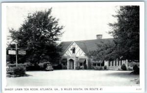 ATLANTA, Georgia GA   Roadside SHADY LAWN TEA ROOM  ca 1940s  Postcard