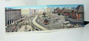 Tokyo Railway Station Japan Vintage Folding Postcard 1960s Landscape View