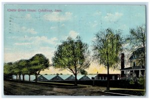 1911 Kimble Green House Scene Street Oskaloosa Iowa IA Posted Antique Postcard