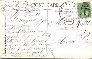 Vintage Postcard  Mapledurham Lock England UK PM Morro Bay CA JO12