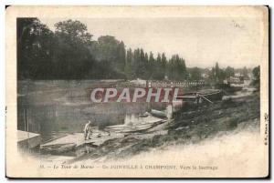 Old Postcard Tour de Marne Joinville Champigny To Peniche dam