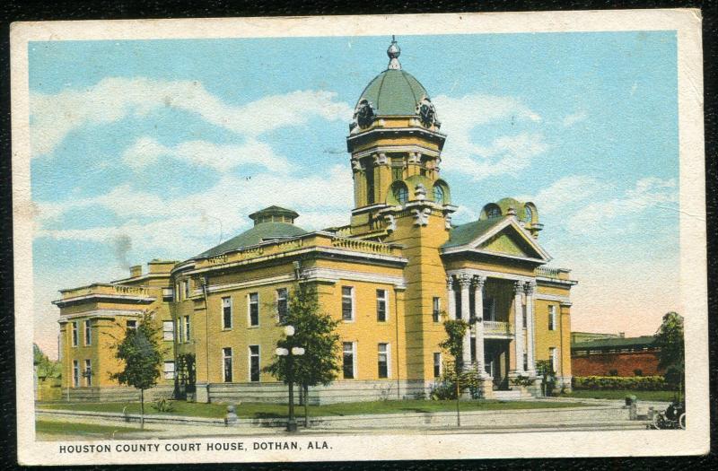 Dothan Alabama al Houston County Court House postcard #2