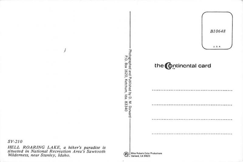 Hell Roaring Lake - Stanley, Idaho