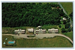 Bird's Eye View Of Scotsmon's Motor Lodge Bristol Vermont VT Vintage Postcard