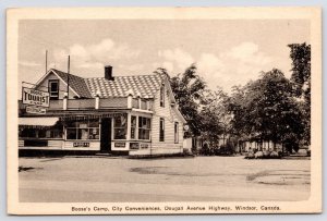 Windsor ON Boose Tourist Camp Cottages~Great Roof & Balcony~Arabela Cigar Sign