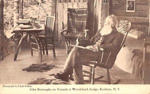 John Burroughs on Veranda at Woodchuck Lodge in Roxbury, New York