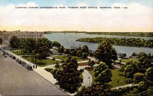 Tennessee Memphis Looking Across Confederate Park Toward Post Office