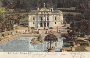 A101 Germany 1906 Kgl Schloss Linderhof Castle pond vintage postcard