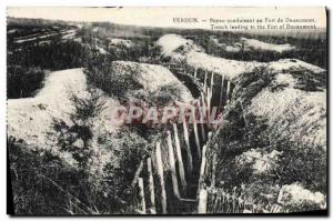 Old Postcard Verdun Hose Leading the Fort Douaumont From Army