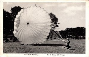 Postcard Parachute Landing at U.S. Army Air Corps 