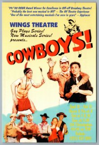 Postcard Theatre c2000 Wings Theatre's Cowboys! A Gay Musical Advertisement