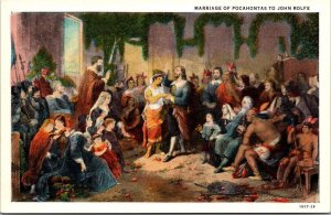 Marriage Of Indian Princess Pocahontas To John Rolfe Curteich