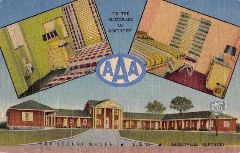 Shelbyville Kentucky Motel Multiview Antique Postcard K80881