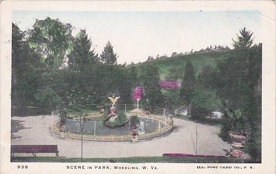 West Virginia Wheeling Scene In Park 1905