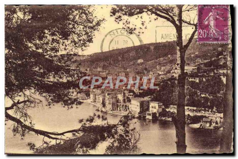 Old Postcard Villefranche Sur Mer Travers les Pins