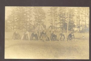 RPPC NEW LONDON NEW HAMPSHIRE NH FOOTBALL TEAM 1910 REAL PHOTO POSTCARD