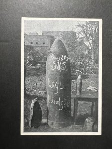 Unmailed Germany Postcard RPPC WW1 Artillery Shell Feldpost Military Weapon