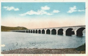 USA Rockville Bridge Harrisburg Pennsylvania Vintage Postcard 04.18