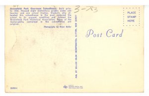 NY - Greenfield Park. One-Room Schoolhouse Interior