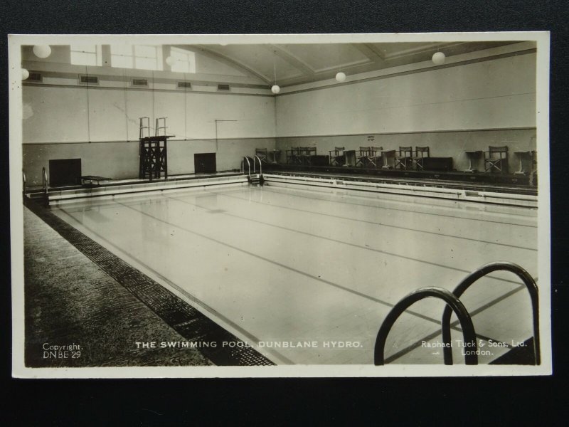 Scotland DUNBLANE HYDRO Swimming Pool c1947 RP Postcard by Raphael Tuck BNBE29