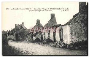Old Postcard appearance of the village of Montceaux after the passage of the ...