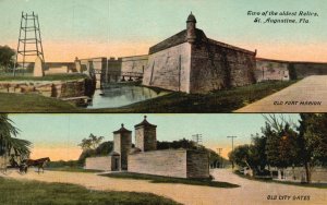 Vintage Postcard 1911 Old Relics Old Fort Marion Old City Gates St. Augustin FL