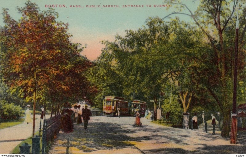 BOSTON , mass . , 1910s ; Subway Entrance , Public Garden
