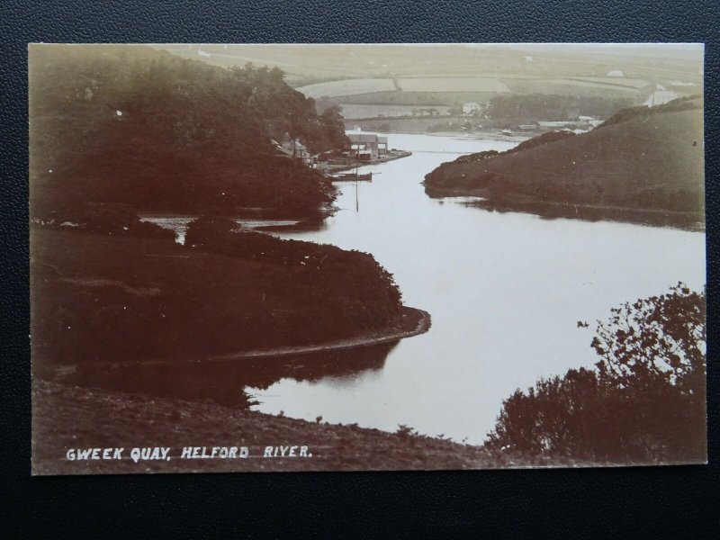 Cornwall GWEEK QUAY Helford River c1908 RP Postcard by E.A. Bragg