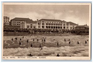 c1920's No.14 Natal Bathing Enclosure Durban South Africa Antique Postcard