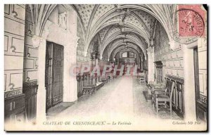 Old Postcard Chateau De Chenonceau Hallway