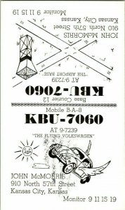 QSL Radio Card From Kansas City Kansas KBU-7060 