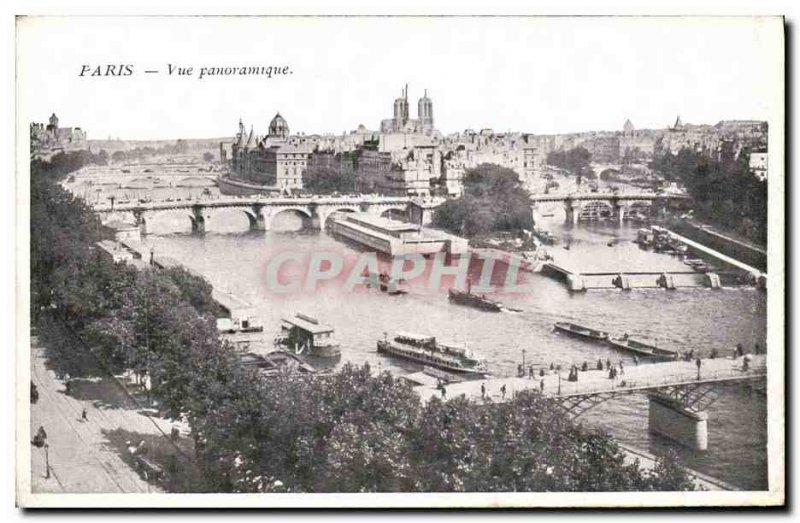 Old Postcard Paris Panoramic