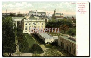 Old Postcard White House Showing Executive Offices Washington D C.