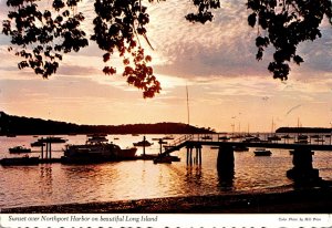 New York Long Island Sunset Over Northport Harbor