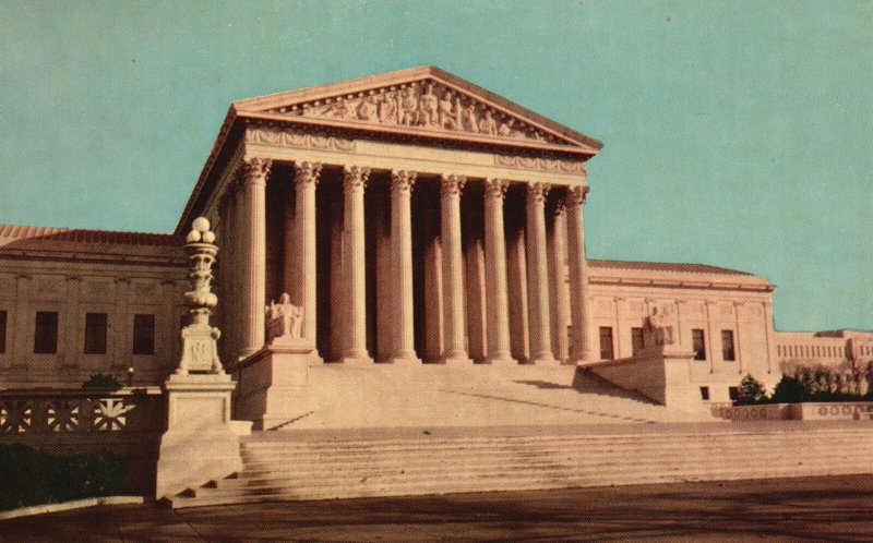 Postcard The Supreme Court Highest Facing The Capitol Building Washington DC