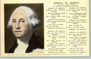 G Washington National Peace Anthem c1910 Postcard