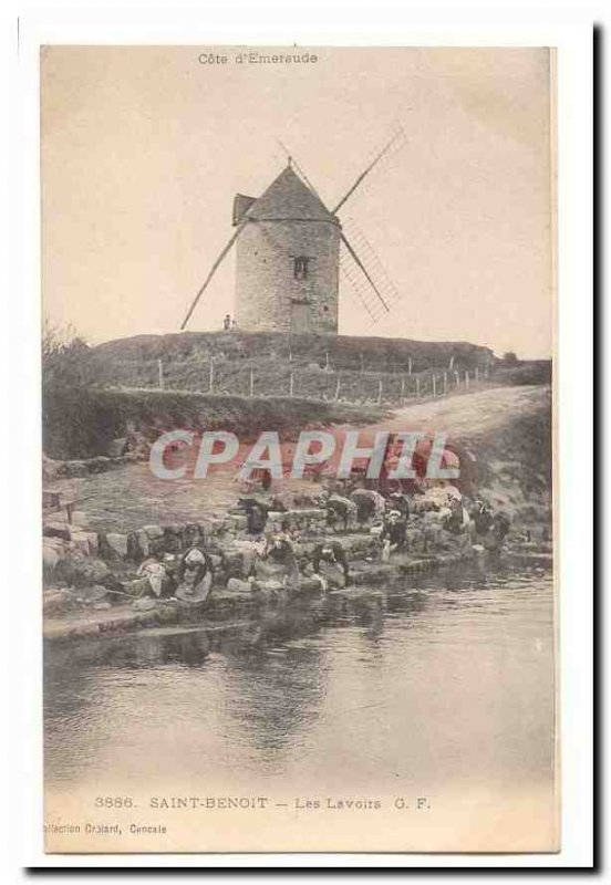 Saint Benoit (Vienna) Old Postcard The washing TOP (mill mill)