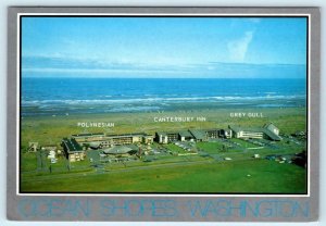 OCEAN SHORES Washington WA ~ Polynesian, Canterbury Inn, Grey Gull 4x6 Postcard