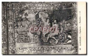 Old Postcard Langeais Tapestry Temptation