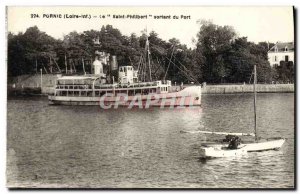 Old Postcard Pornic Saint Philibert Outgoing Du Port Boat