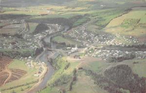 Vallee de la Matapedia Quebec Canada Causapscal Aerial View Postcard J77248