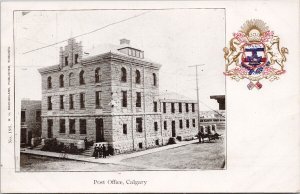 Post Office Calgary Alberta AB Patriotic #195 Macfarlane Embossed Postcard H42 