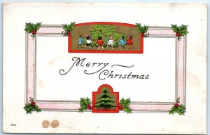 Postcard - Merry Christmas with Christmas Art Print