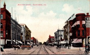 Postcard Michigan Street in South Bend, Indiana