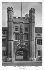 uk39017 entrance to christs college cambridge real photo uk lot 20 uk